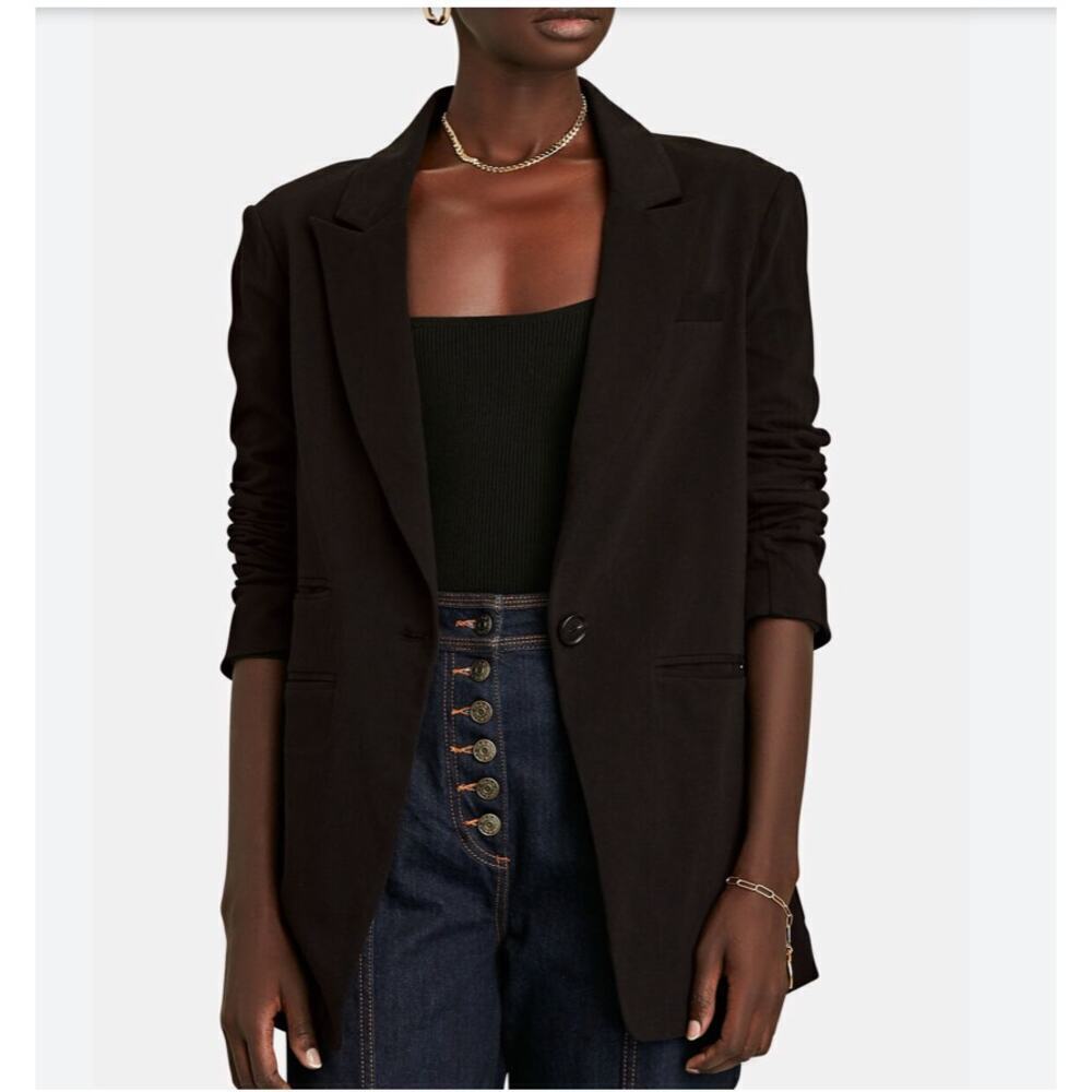 Veronica Beard Martel Black Cotton Blazer Size XS